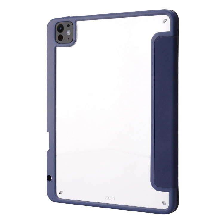For iPad Pro 11 2025 / 2024 Deformation Transparent Acrylic Leather Tablet Case