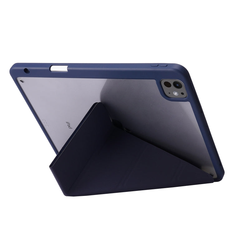 For iPad Pro 11 2025 / 2024 Deformation Transparent Acrylic Leather Tablet Case