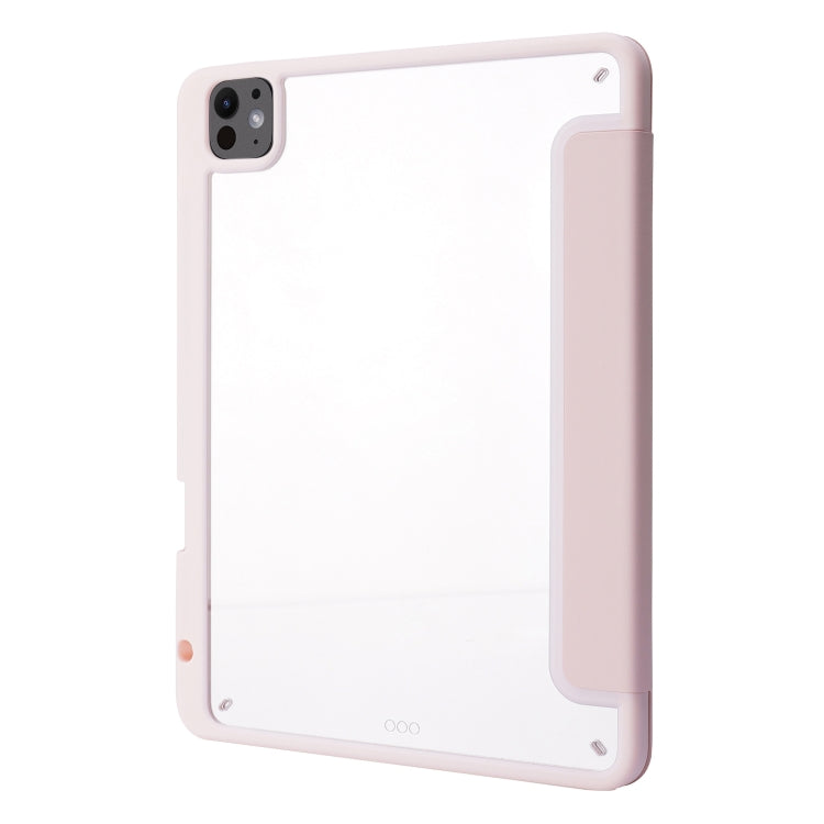 For iPad Pro 11 2025 / 2024 Deformation Transparent Acrylic Leather Tablet Case