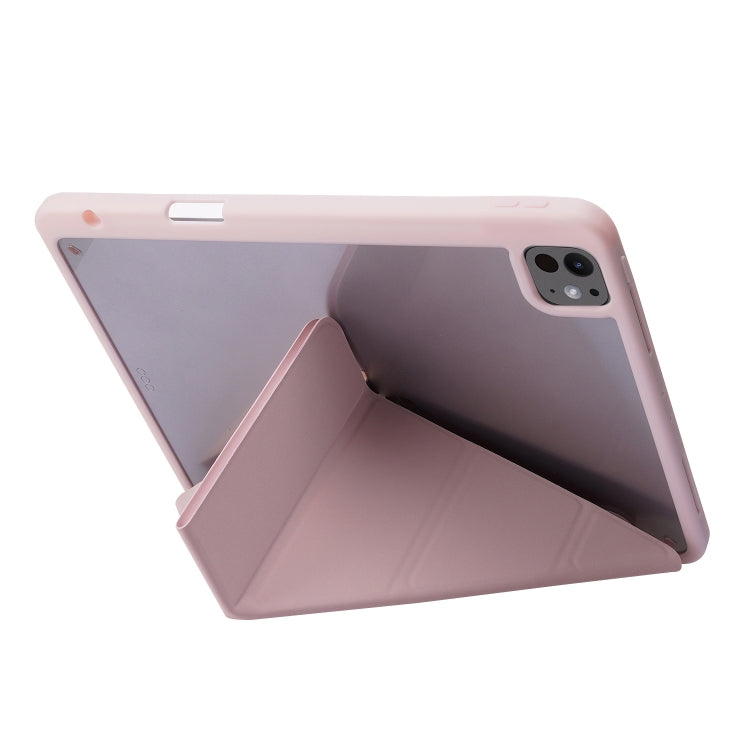 For iPad Pro 11 2025 / 2024 Deformation Transparent Acrylic Leather Tablet Case