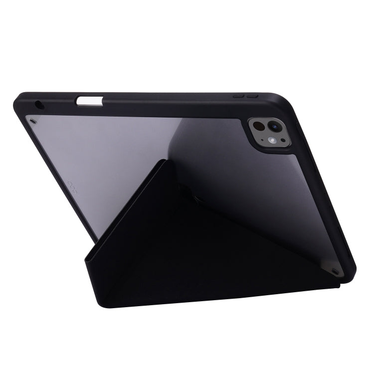 For iPad Pro 11 2025 / 2024 Deformation Transparent Acrylic Leather Tablet Case