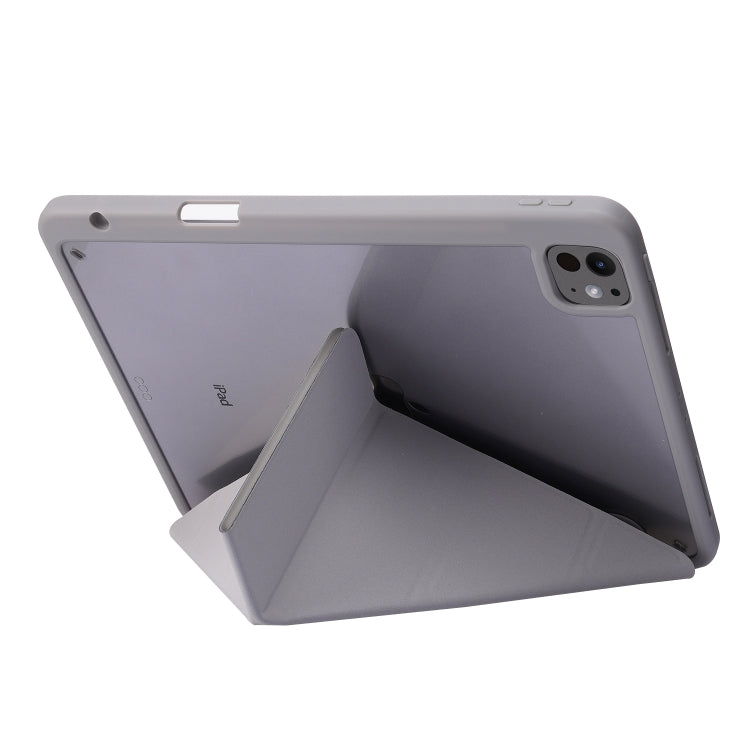 For iPad Pro 11 2025 / 2024 Deformation Transparent Acrylic Leather Tablet Case