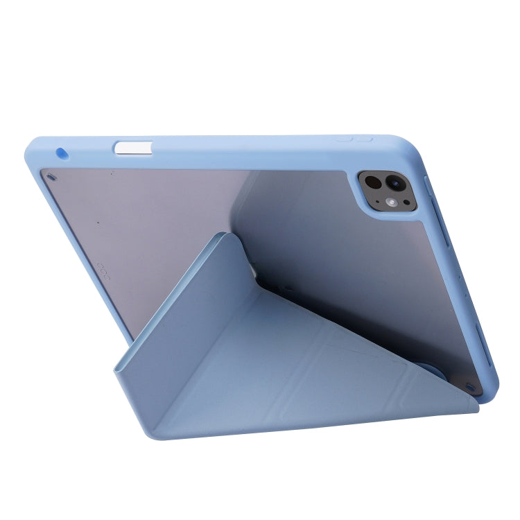 For iPad Pro 11 2025 / 2024 Deformation Transparent Acrylic Leather Tablet Case