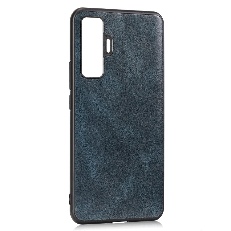 For Vivo X50 Crazy Horse Textured Calfskin PU+PC+TPU Case