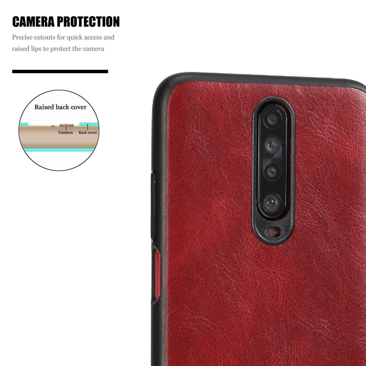 For Xiaomi Redmi K30 Crazy Horse Textured Calfskin PU+PC+TPU Case