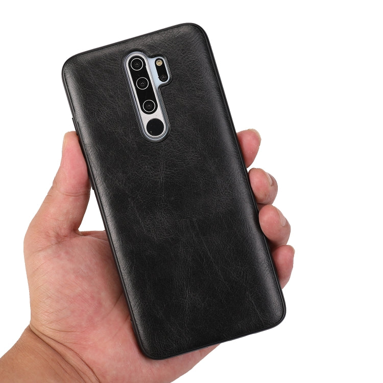 For Xiaomi Redmi Note 8 Pro Crazy Horse Textured Calfskin PU+PC+TPU Case