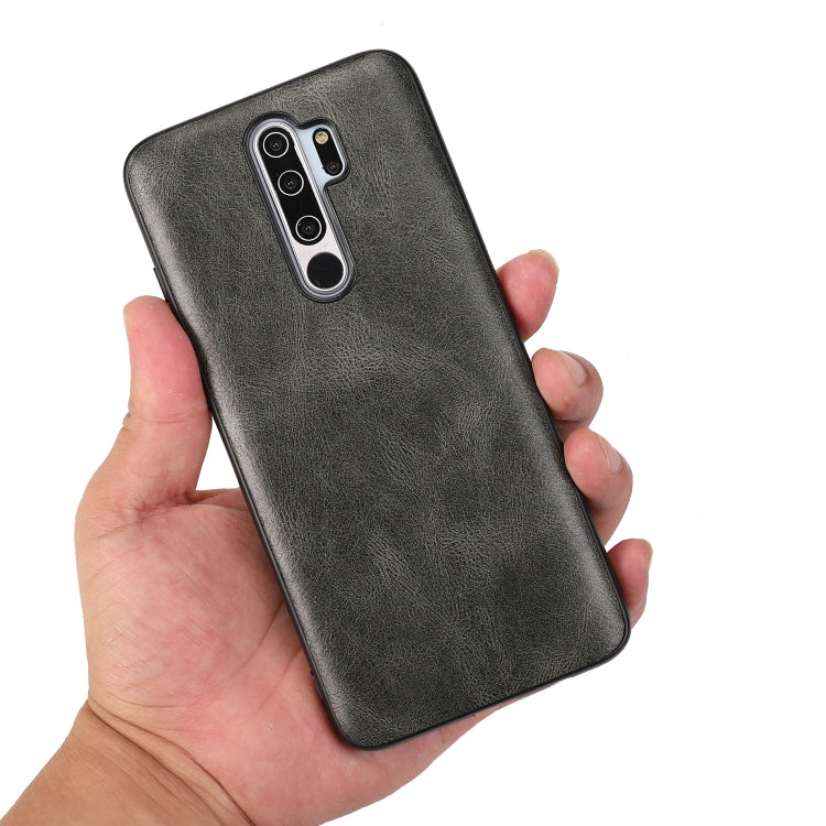 For Xiaomi Redmi Note 8 Pro Crazy Horse Textured Calfskin PU+PC+TPU Case
