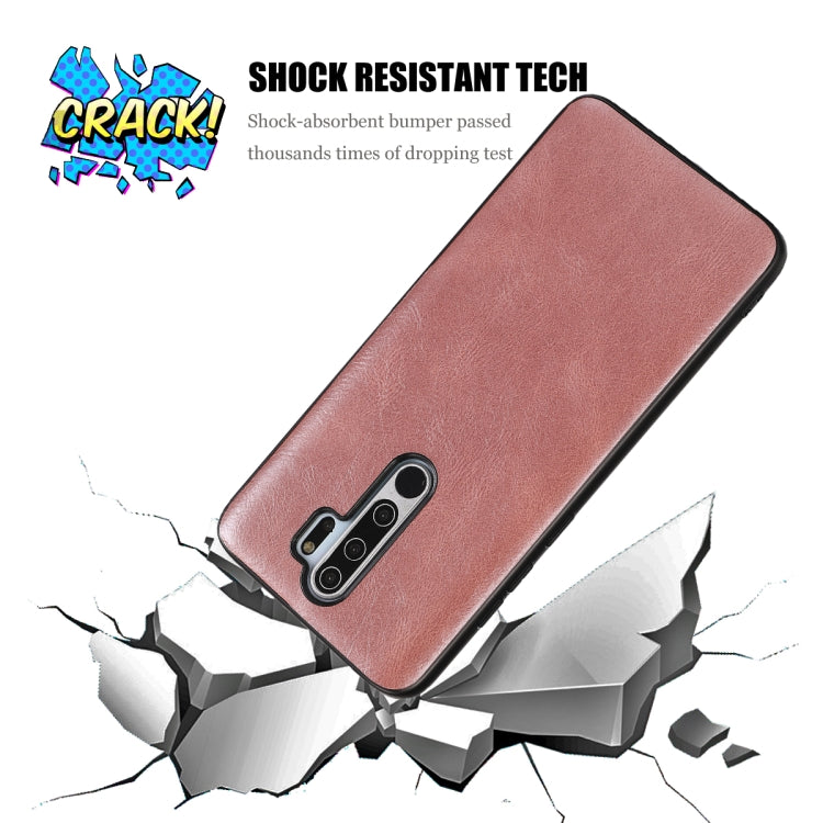 For Xiaomi Redmi Note 8 Pro Crazy Horse Textured Calfskin PU+PC+TPU Case