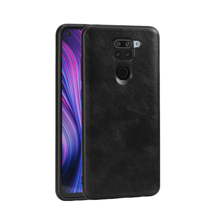 For Xiaomi Redmi Note 9 Crazy Horse Textured Calfskin PU+PC+TPU Case