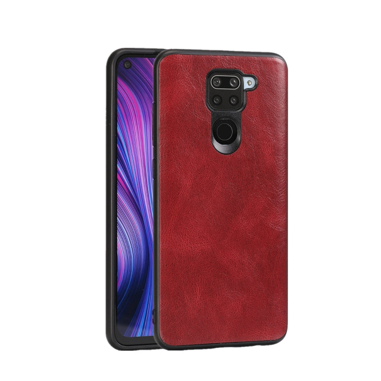 For Xiaomi Redmi Note 9 Crazy Horse Textured Calfskin PU+PC+TPU Case