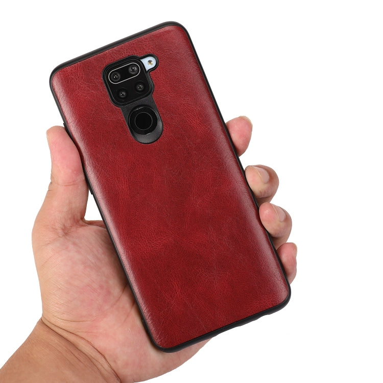 For Xiaomi Redmi Note 9 Crazy Horse Textured Calfskin PU+PC+TPU Case