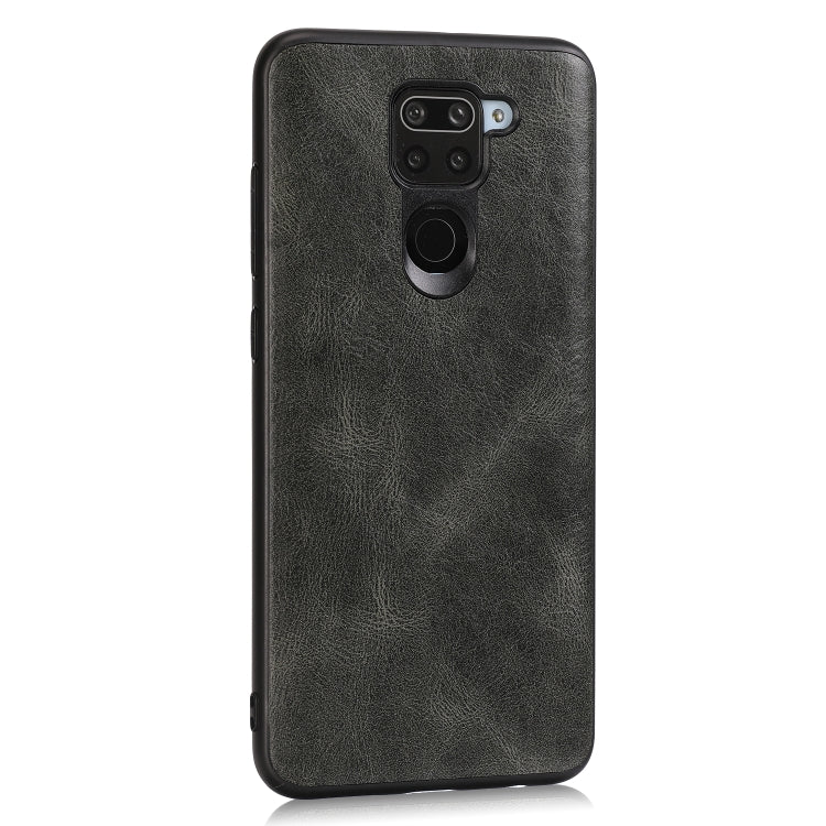 For Xiaomi Redmi Note 9 Crazy Horse Textured Calfskin PU+PC+TPU Case