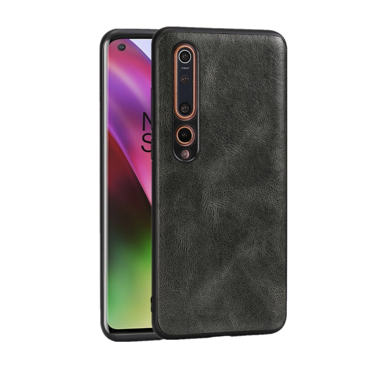 For Xiaomi 10 5G Crazy Horse Textured Calfskin PU+PC+TPU Case
