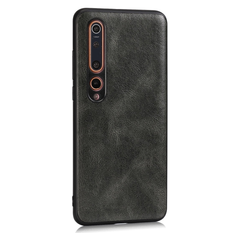 For Xiaomi 10 5G Crazy Horse Textured Calfskin PU+PC+TPU Case