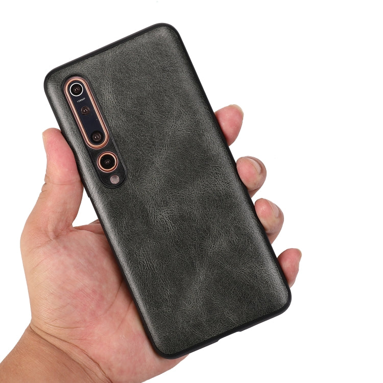 For Xiaomi 10 5G Crazy Horse Textured Calfskin PU+PC+TPU Case