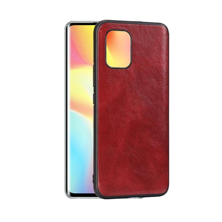 For Xiaomi 10 Lite Crazy Horse Textured Calfskin PU+PC+TPU Case