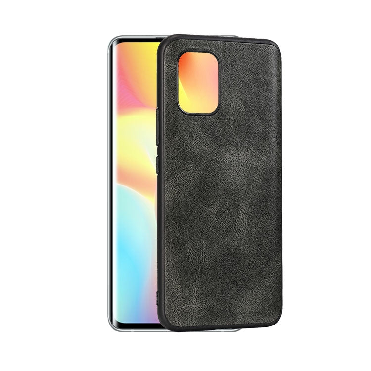 For Xiaomi 10 Lite Crazy Horse Textured Calfskin PU+PC+TPU Case