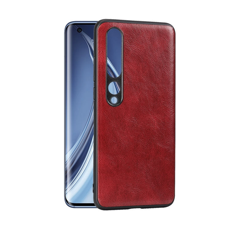 For Xiaomi 10 Pro 5G Crazy Horse Textured Calfskin PU+PC+TPU Case