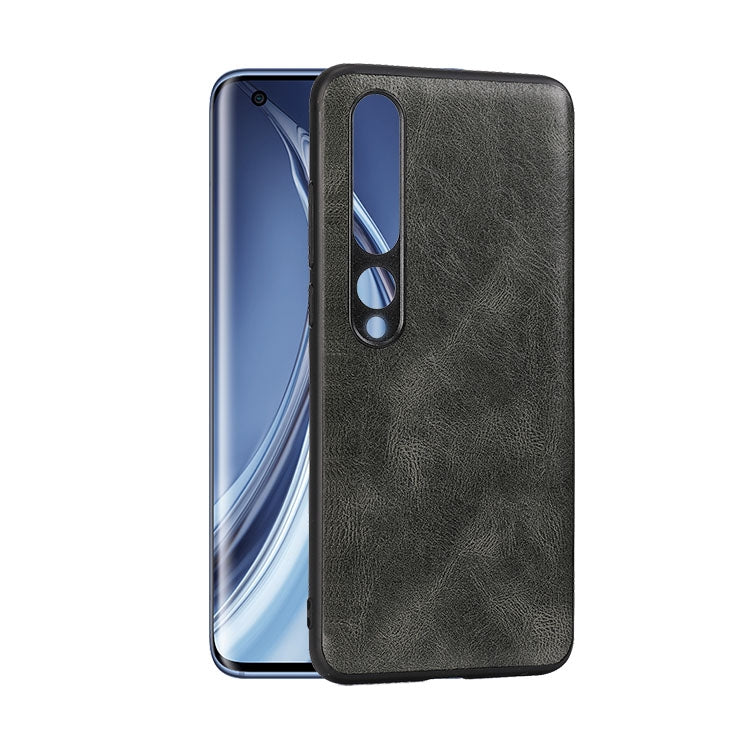 For Xiaomi 10 Pro 5G Crazy Horse Textured Calfskin PU+PC+TPU Case