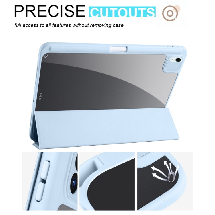 For iPad Air 11 2026 / 2024 / 2025 Acrylic 3-folding Smart Leather Tablet Case