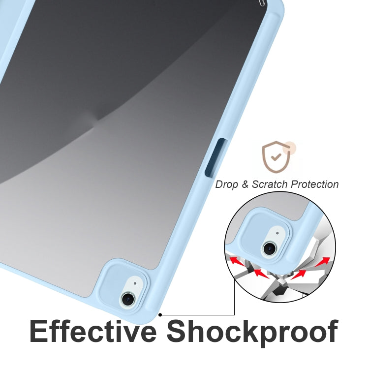 For iPad Air 11 2026 / 2024 / 2025 Acrylic 3-folding Smart Leather Tablet Case