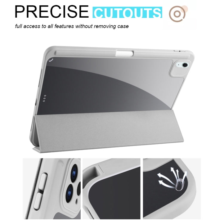 For iPad Air 11 2026 / 2024 / 2025 Acrylic 3-folding Smart Leather Tablet Case