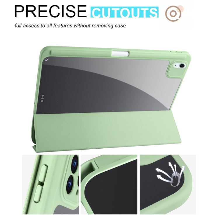 For iPad Air 11 2026 / 2024 / 2025 Acrylic 3-folding Smart Leather Tablet Case