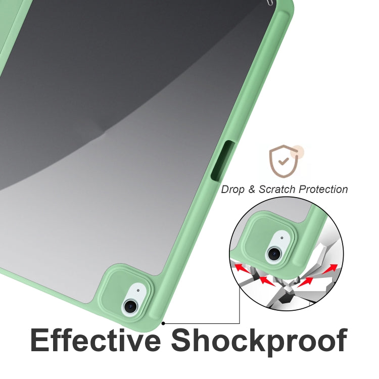 For iPad Air 11 2026 / 2024 / 2025 Acrylic 3-folding Smart Leather Tablet Case