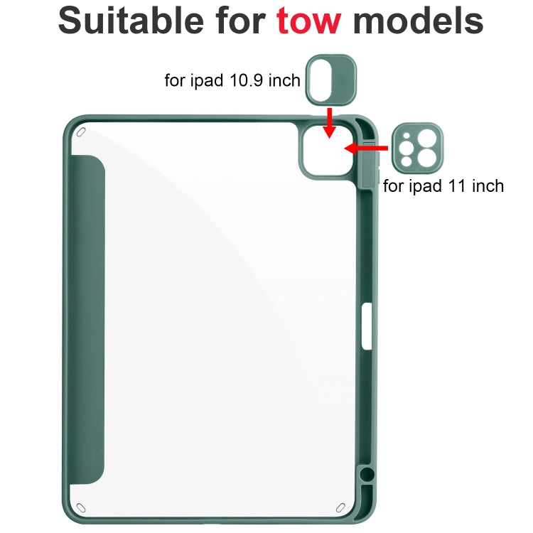 For iPad Pro 13 2025 / 2024 Acrylic 3-folding Smart Leather Tablet Case