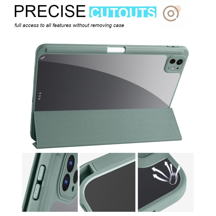 For iPad Pro 13 2025 / 2024 Acrylic 3-folding Smart Leather Tablet Case