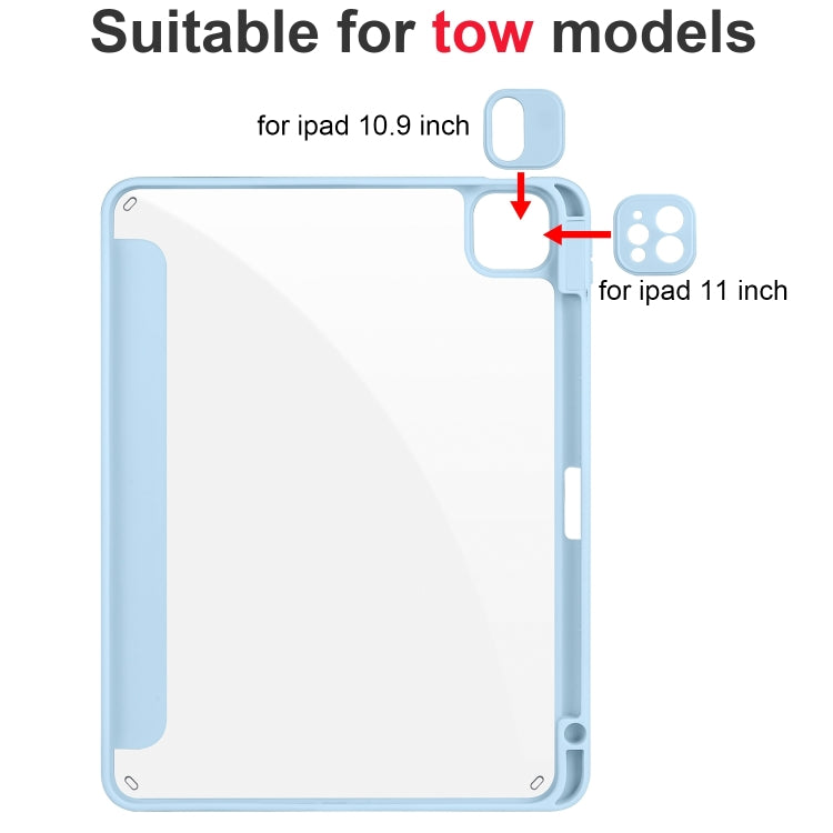 For iPad Pro 13 2025 / 2024 Acrylic 3-folding Smart Leather Tablet Case