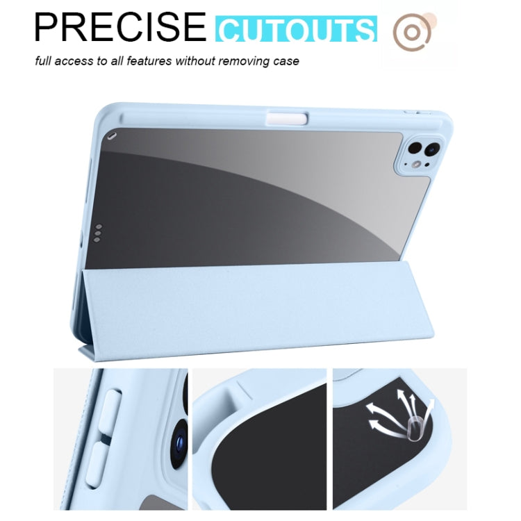 For iPad Pro 13 2025 / 2024 Acrylic 3-folding Smart Leather Tablet Case