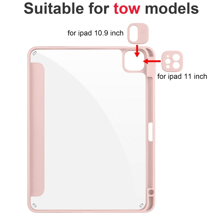 For iPad Pro 13 2025 / 2024 Acrylic 3-folding Smart Leather Tablet Case