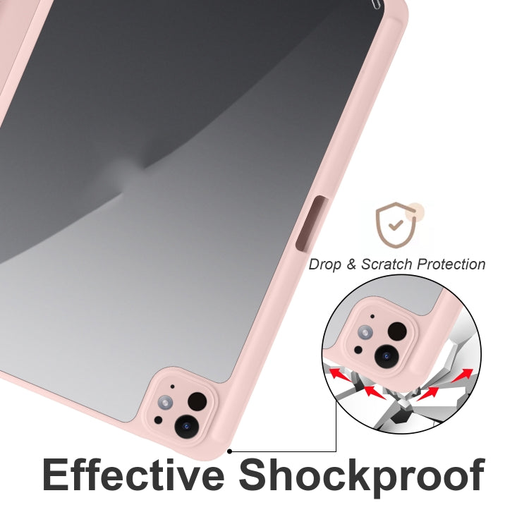 For iPad Pro 13 2025 / 2024 Acrylic 3-folding Smart Leather Tablet Case