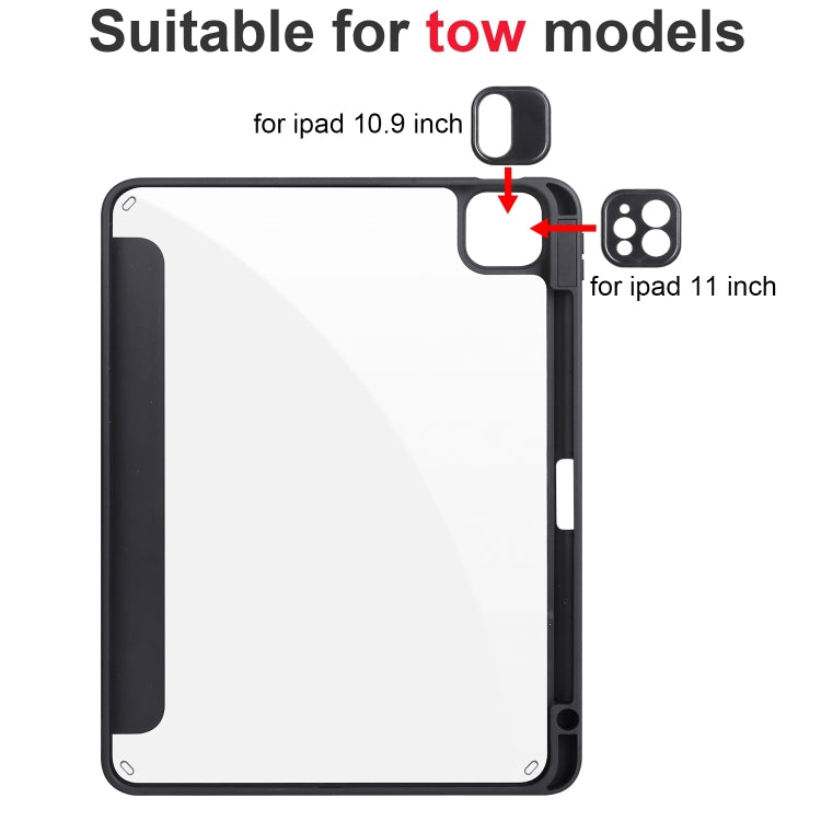 For iPad Pro 13 2025 / 2024 Acrylic 3-folding Smart Leather Tablet Case