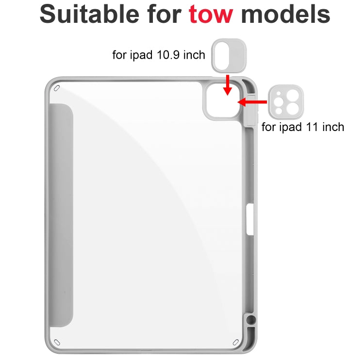 For iPad Pro 13 2025 / 2024 Acrylic 3-folding Smart Leather Tablet Case