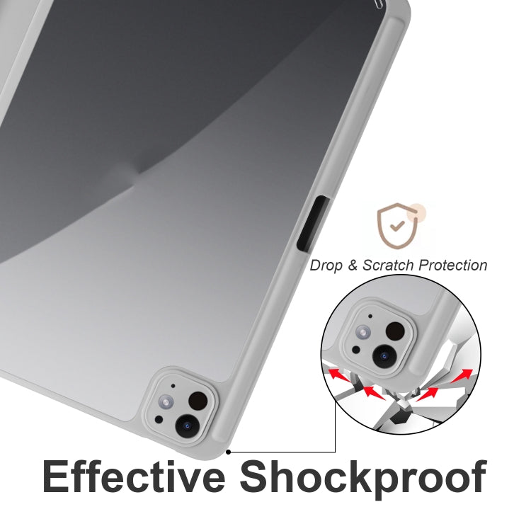 For iPad Pro 13 2025 / 2024 Acrylic 3-folding Smart Leather Tablet Case