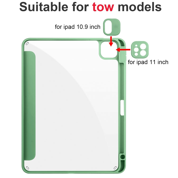 For iPad Pro 13 2025 / 2024 Acrylic 3-folding Smart Leather Tablet Case