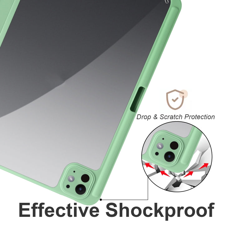 For iPad Pro 13 2025 / 2024 Acrylic 3-folding Smart Leather Tablet Case