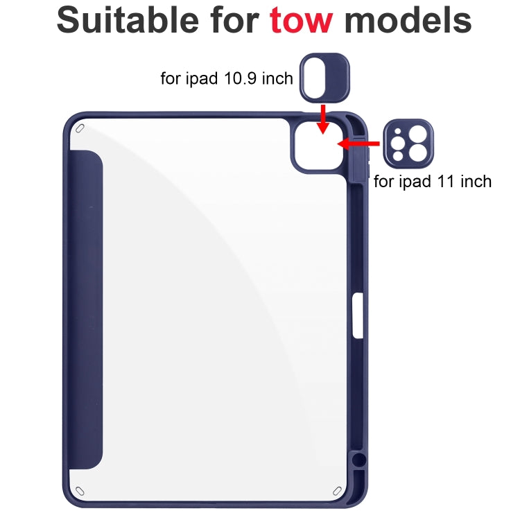 For iPad Pro 13 2025 / 2024 Acrylic 3-folding Smart Leather Tablet Case