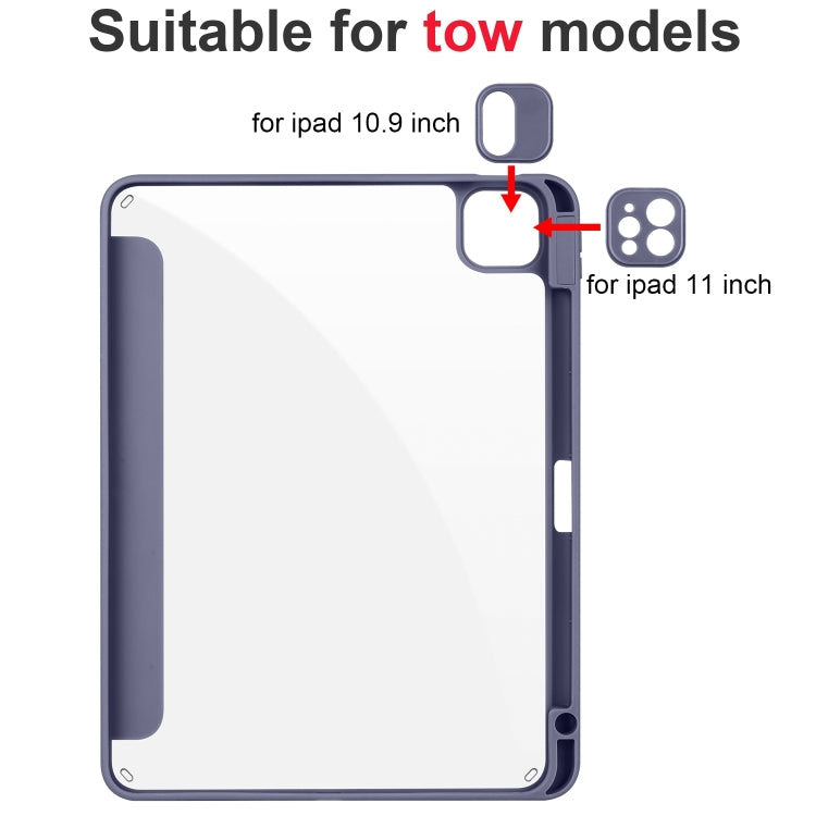 For iPad Pro 13 2025 / 2024 Acrylic 3-folding Smart Leather Tablet Case