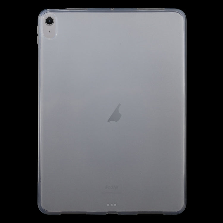 For iPad Air 11 2026 / 2025 / 2024 / 5 / 4 0.75mm Shockproof Outside Glossy Inside Frosted TPU Tablet Case - Transparent