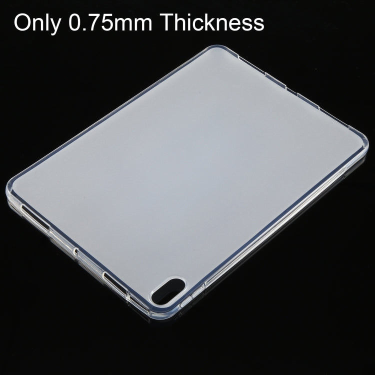 For iPad Air 11 2026 / 2025 / 2024 / 5 / 4 0.75mm Shockproof Outside Glossy Inside Frosted TPU Tablet Case - Transparent