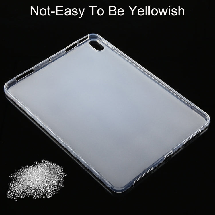 For iPad Air 11 2026 / 2025 / 2024 / 5 / 4 0.75mm Shockproof Outside Glossy Inside Frosted TPU Tablet Case - Transparent