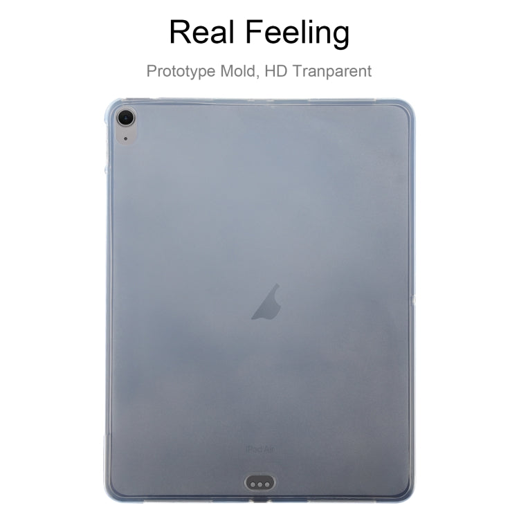 For iPad Air 13 2026 / 2025 / 2024 0.75mm Shockproof Outside Glossy Inside Frosted TPU Tablet Case - Transparent
