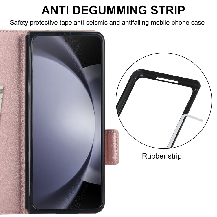 For Samsung Galaxy Z Fold4 Solid Color Multifunctional Folding Leather Phone Case with Pen Slot