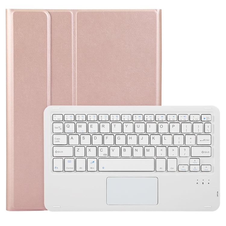 For iPad Pro 11 2024 A13B-A Lambskin Texture Bluetooth Touch Square Keyboard Leather Tablet Case with Pen Slot