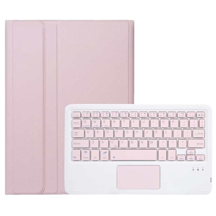 For iPad Pro 11 2024 A13B-A Lambskin Texture Bluetooth Touch Square Keyboard Leather Tablet Case with Pen Slot