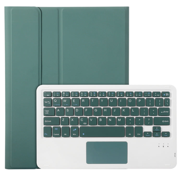 For iPad Pro 11 2024 A13B-A Lambskin Texture Bluetooth Touch Square Keyboard Leather Tablet Case with Pen Slot