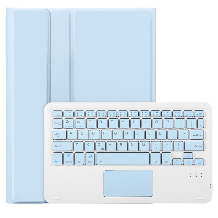 For iPad Pro 11 2024 A13B-A Lambskin Texture Bluetooth Touch Square Keyboard Leather Tablet Case with Pen Slot
